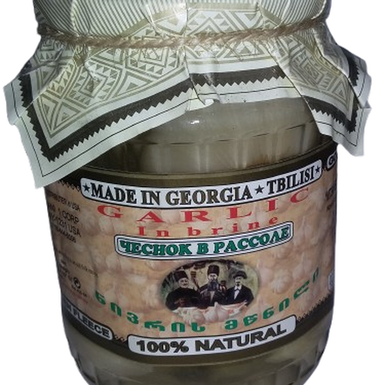 Garlic in brine, Glass